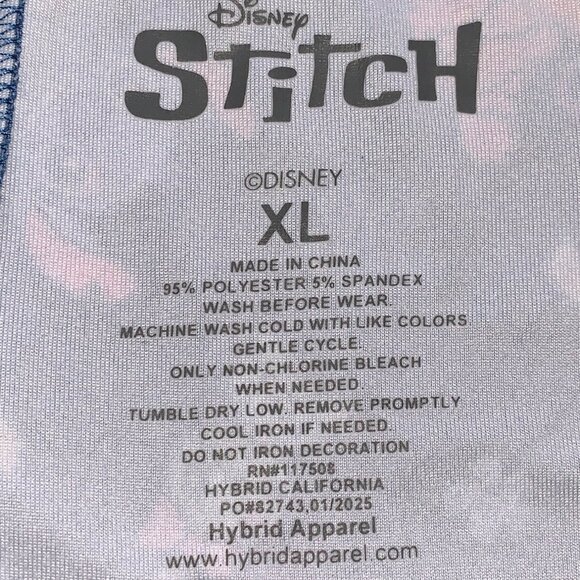 Disney Stitch Junior Teens Lounge Shorts Blue Stretch All-Over Print Size XL - Picture 6 of 6